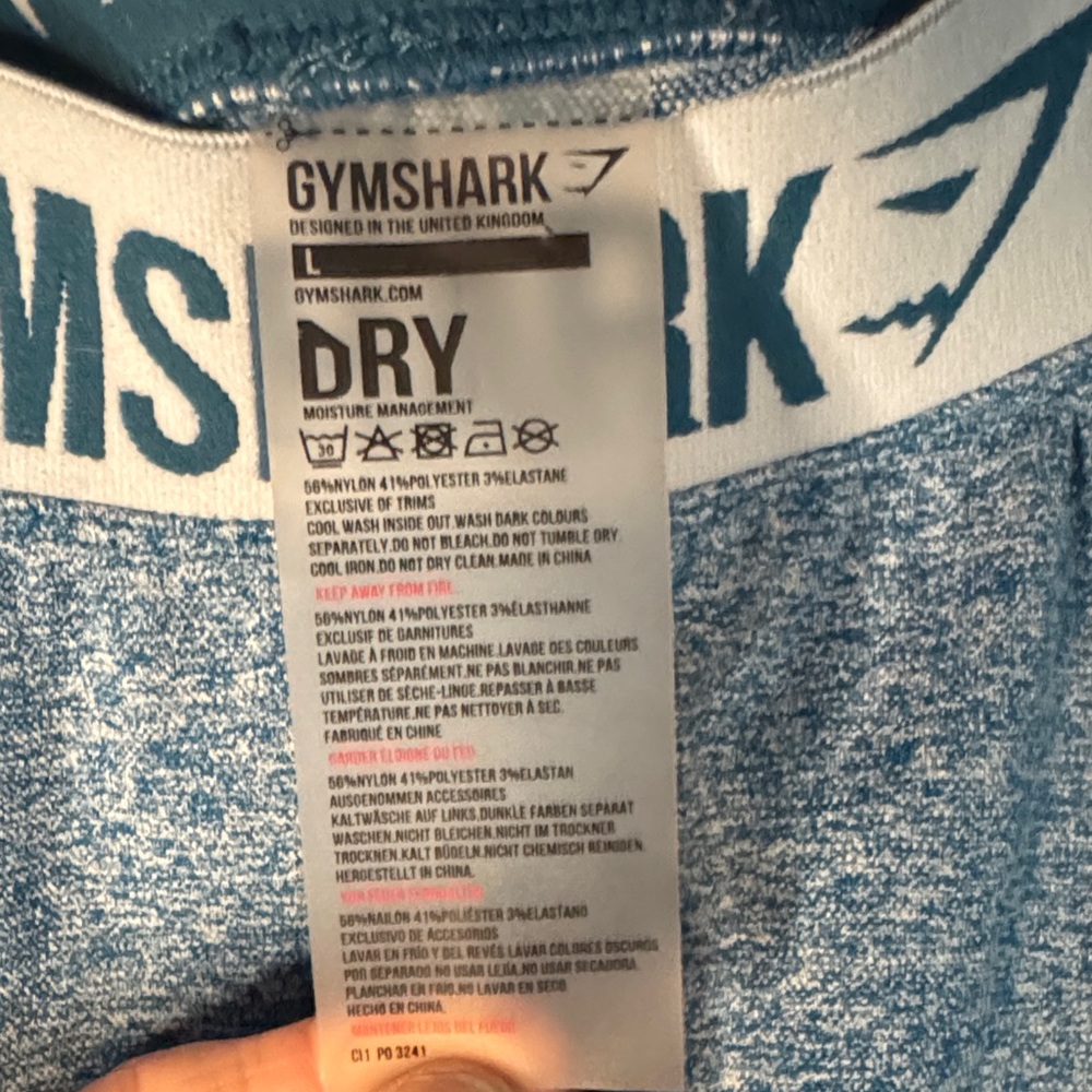 Gymshark Heathered Blue Leggings - Picture 2 of 8